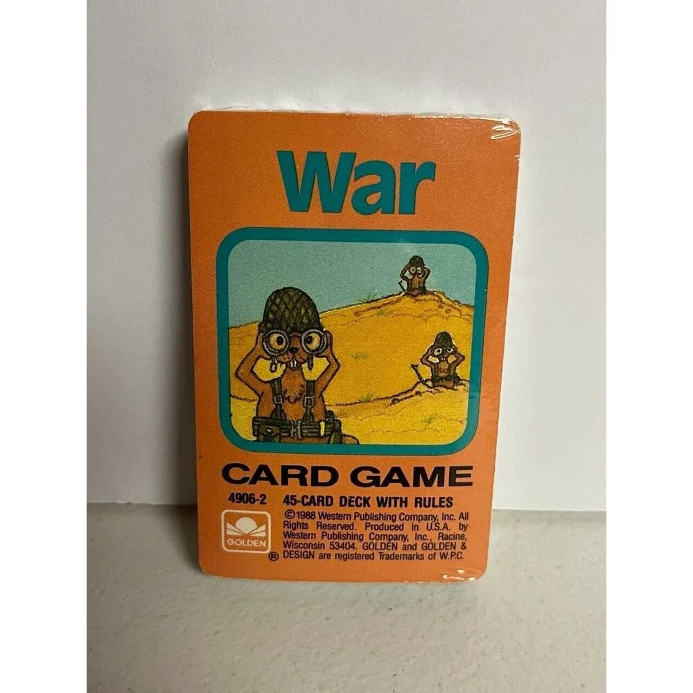 Vintage 1988 Golden WAR Card Game 4906-2 Sealed Rare 45 Deck